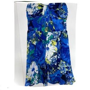 Blue floral dress- like new! Size 3/4